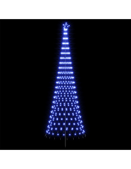 Albero di Natale LED 400 cm 450 LED Blu Ferro Nero