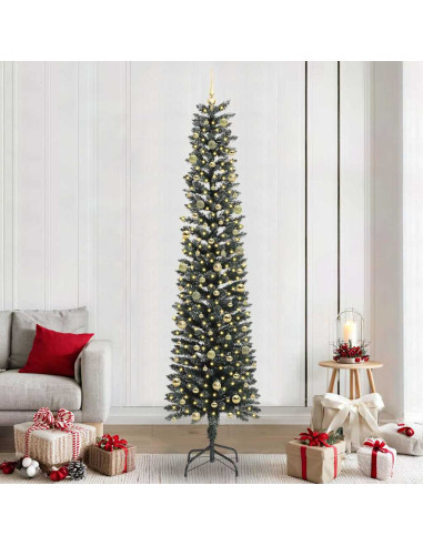 Albero di Natale artificiale con 300 LED Verde 240 cm