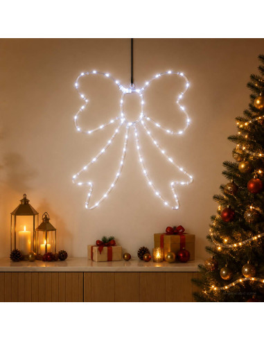 Fiocco di Natale luminoso LED LOVIISA 70 LED Bianco freddo