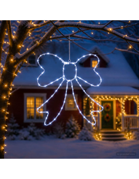 Fiocco di Natale luminoso LED LOVIISA 70 LED Bianco freddo