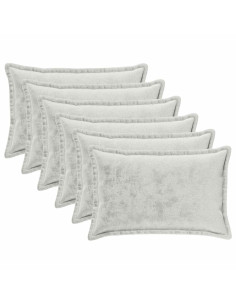 Federa 6 pz HOUTEN Grigio Chiaro 40 x 60 cm Flanella 2