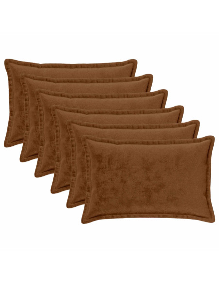 Federa 6 pz HOUTEN Marrone Chiaro 40 x 60 cm Flanella