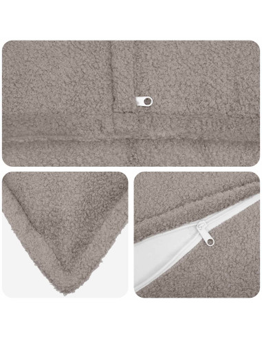 Federa 6 pz HOUTEN Grigio Chiaro 35 x 35 cm Bouclé