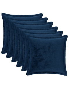 Federa 6 pz HOUTEN Blu navy 35 x 35 cm Flanella 2