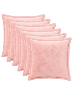 Federa 6 pz HOUTEN Rosa 40 x 40 cm Flanella 2