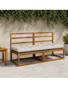 Cuscini per Panchina VIANEN 2 pz 100% Poliestere Bianco