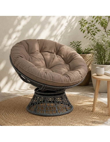 Cuscino per Sedia Appesa VIANEN 100% Poliestere Tortora