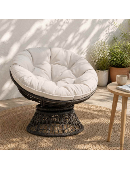 Cuscino per Sedia Appesa VIANEN 100% Poliestere Bianco