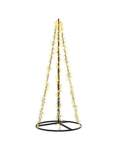 Albero di Natale LED 165 cm 540 LED Bianco caldo Acciaio Nero 2