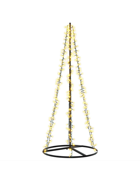 Albero di Natale LED 165 cm 540 LED Bianco caldo Acciaio Nero