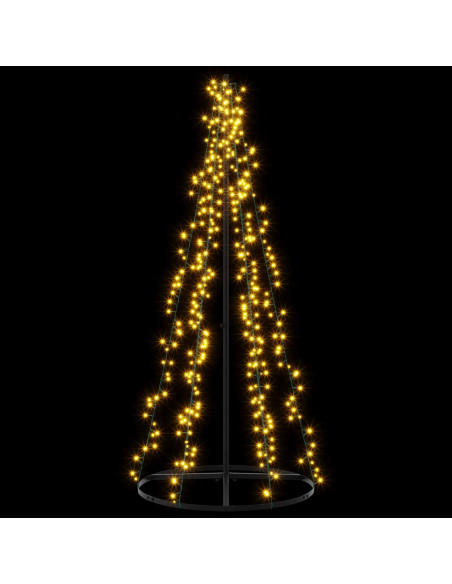 Albero di Natale LED 165 cm 540 LED Bianco caldo Acciaio Nero