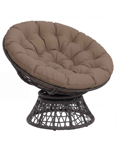 Cuscino per Sedia Papasan VIANEN 100% Poliestere Tortora