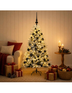Albero di Natale Artificiale con Palline 120 cm 150 LED