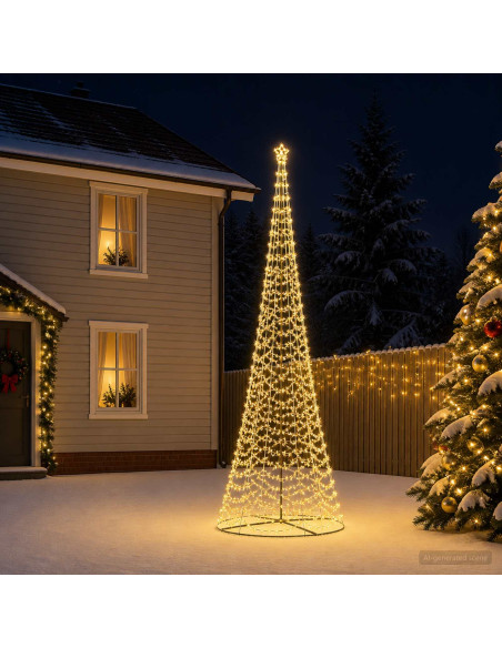 Albero di Natale LED a spirale con base EKENAS 500 cm 868 LED
