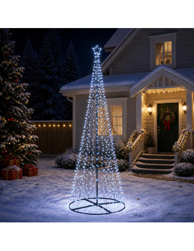 Albero di Natale LED a spirale con base EKENAS 300 cm 475 LED