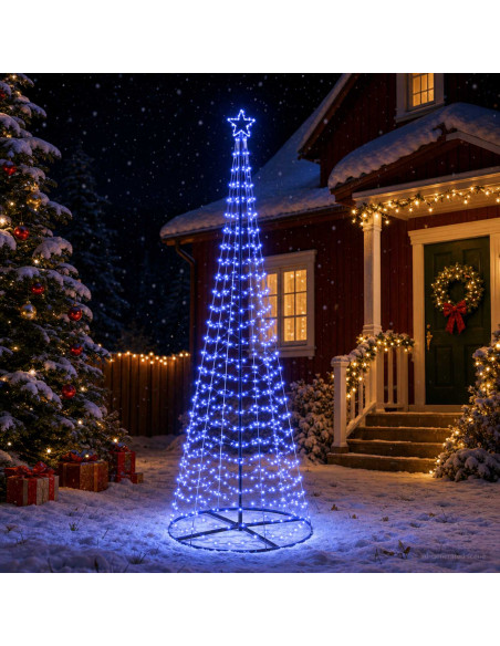 Albero di Natale LED a spirale con base EKENAS 300 cm 475 LED