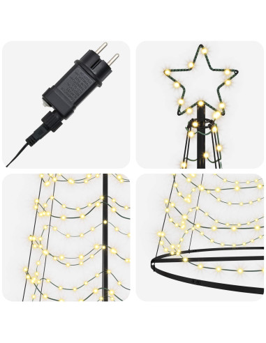 Albero di Natale LED a spirale con base EKENAS 500 cm 868 LED
