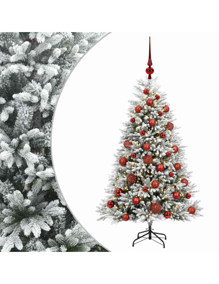 Albero di Natale Artificiale con Palline 120 cm 150 LED