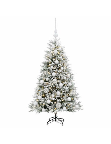 Albero di Natale Artificiale con Palline 120 cm 150 LED