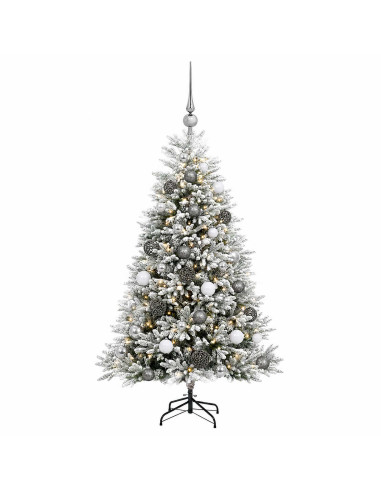 Albero di Natale Artificiale con Palline 120 cm 150 LED