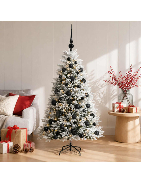 Albero di Natale Artificiale con Palline 150 cm 150 LED