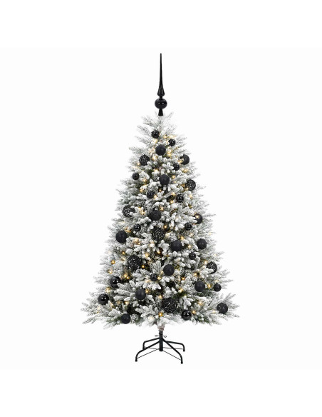 Albero di Natale Artificiale con Palline 150 cm 150 LED