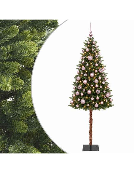 Albero di Natale Artificiale con Palline 150 cm 150 LED