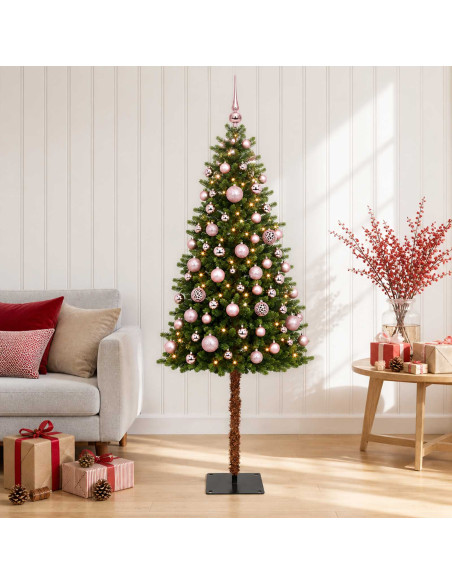 Albero di Natale Artificiale con Palline 150 cm 150 LED