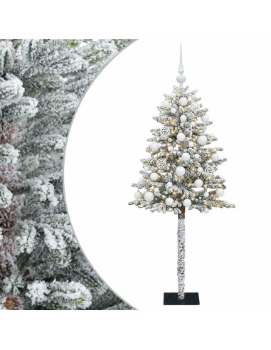 Albero di Natale Artificiale con Palline 150 cm 150 LED