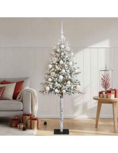 Albero di Natale Artificiale con Palline 150 cm 150 LED
