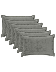 Federa 6 pz HOUTEN Grigio Scuro 30 x 50 cm Flanella 2