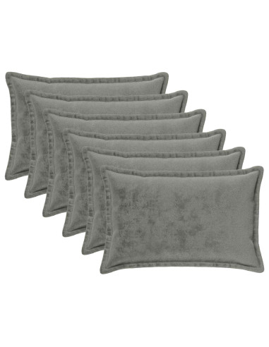 Federa 6 pz HOUTEN Grigio Scuro 30 x 50 cm Flanella