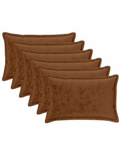 Federa 6 pz HOUTEN Marrone Chiaro 30 x 50 cm Flanella 2