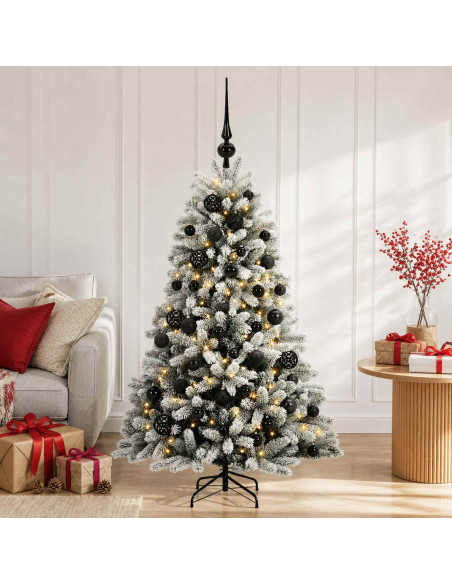 Albero di Natale Artificiale con Palline 120 cm 150 LED