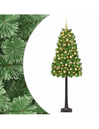 Albero di Natale artificiale con rami snodati e palline 180 cm
