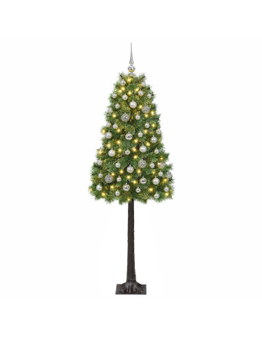 Albero di Natale artificiale con rami snodati e palline 180 cm
