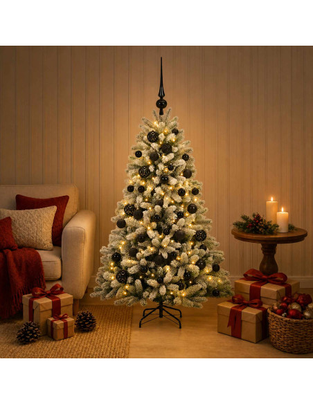 Albero di Natale Artificiale con Palline 120 cm 150 LED