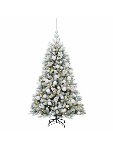 Albero di Natale Artificiale con Palline 120 cm 150 LED