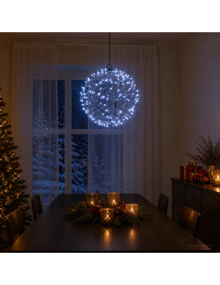 Luce a punta di Natale 200 LED Bianco freddo Ø 20 x 22 cm