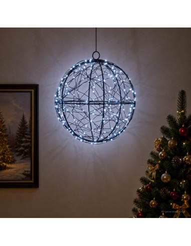 Luce a punta di Natale 200 LED Bianco freddo Ø 20 x 22 cm