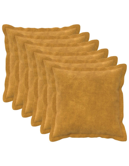 Cuscino con cuscino HOUTEN 6 pz Giallo Fleece in microfibra