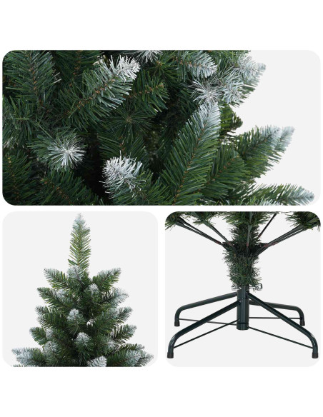 Albero di Natale artificiale 210 cm PVC e Metallo Verde