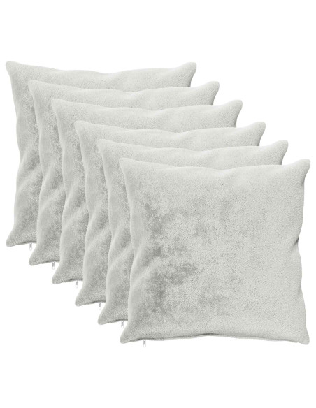 Federa 6 pz HEERLEN Grigio Chiaro 60 x 60 cm Flanella