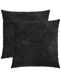 Federa 2 pz HEERLEN Antracite 65 x 65 cm Tessuto Chenille 2