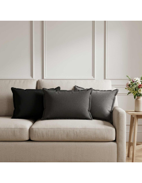 Cuscino con cuscino HOUTEN 6 pz Grigio Chiaro Lino