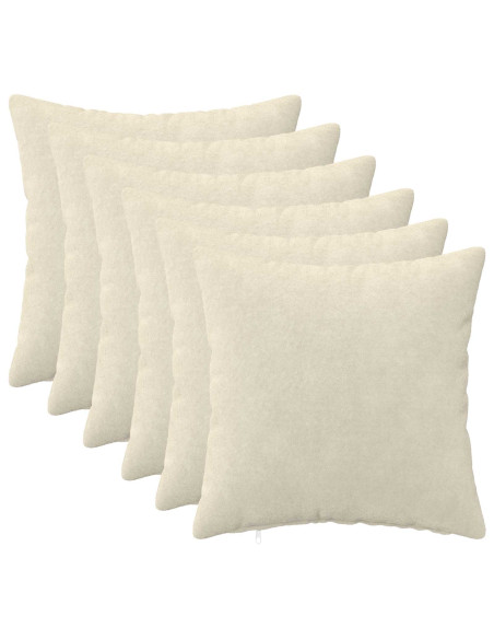 Cuscino con cuscino HEERLEN 6 pz Crema Fleece in microfibra