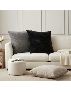 Federa 6 pz HEERLEN Grigio Chiaro 80 x 80 cm Tessuto Chenille