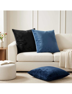 Federa 2 pz HEERLEN Blu navy 80 x 80 cm Flanella