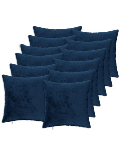 Federa 12 pz HEERLEN Blu navy 50 x 50 cm Flanella 2