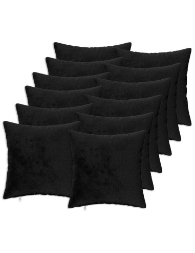 Federa 12 pz HEERLEN Nero 50 x 50 cm Flanella